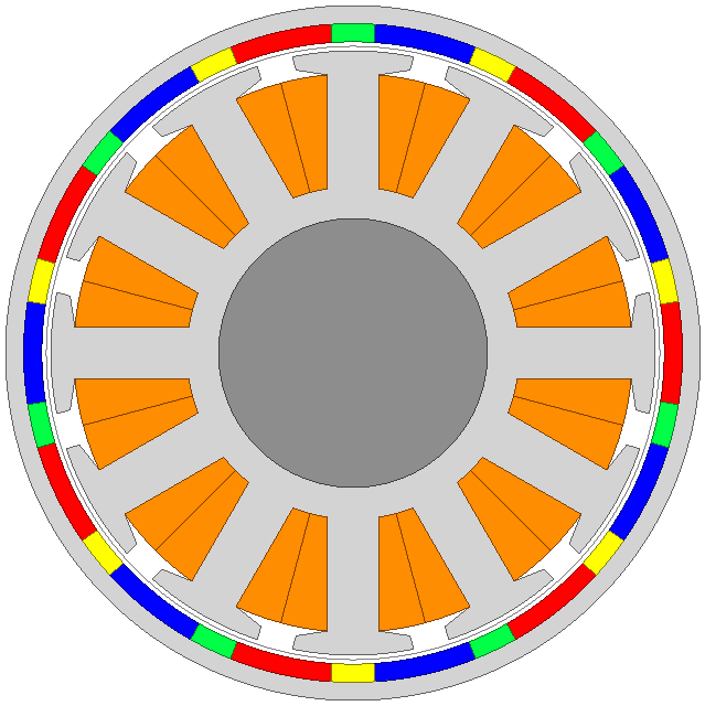 Halbach magnet array 구조를 적용한 개선 FEM 모델