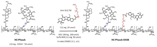 Synthesis of HC-PheoA-SN38