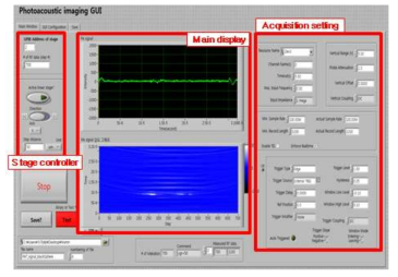 비접촉 레이저 초음파 측정 시스템을 이용한 영상화 시스템 제어 및 신호 측정 LabVIEW 프로그램