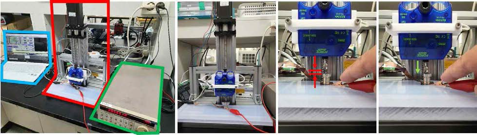 제작한 압저항성 나노복합체 측정 장치