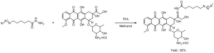 Doxoubicin-azide 유도체의 합성 경로