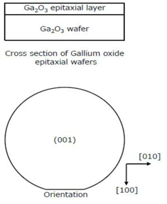 Ga2O3 에피웨이퍼의 단면도