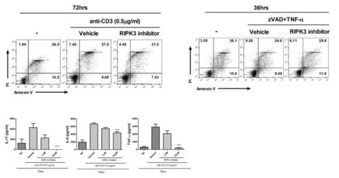 RIPK3 억제제를 통한 염증성세포사멸 감소