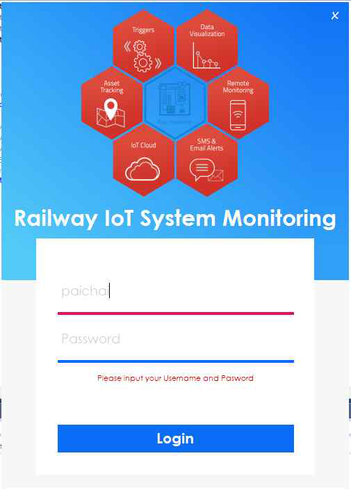 개발된 철도 IoT 시스템 모니터링 프로그램(RISM : Railway IoT System Monitoring) 초기 창