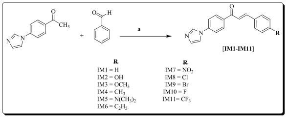 Imidazole 화합물 11종의 구조식