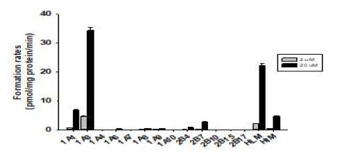 MAM-2201 N-pentanoic acid glucuronide의 생성에 관여하는 UGT 효소 구명