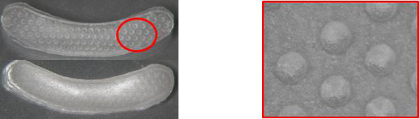 초승달 눈물 포집 렌즈 본딩 수율 문제 및 Micro-pillar 형성 문제