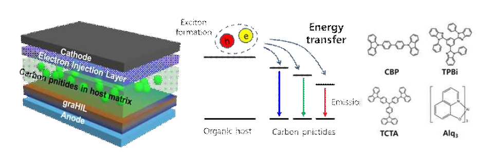 호스트-게스트 시스템의 카본-닉토젠 기반 발광 다이오드