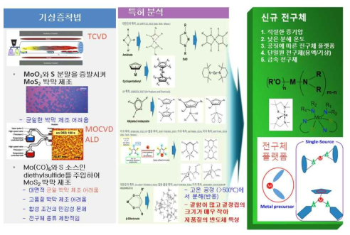 기존의 기상공정용 전구체의 문제점과 신구 전구체 플랫폼의 개념