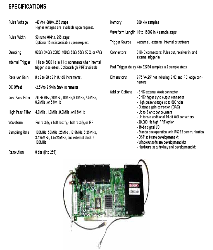 Activation module 사양(DSPU 5000)