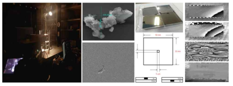 전단간섭계를 이용한 ITO 샘플 위상 측정, 알루미늄 케소드, GFRP 사선, 원형 박리 측정