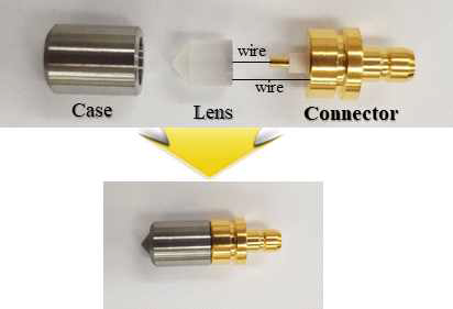 센서 제작을 위한 전극 wire-bonding (400MHz sensor)