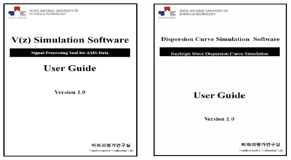 개발된 2개의 소프트웨어에 대한 사용자 Manual