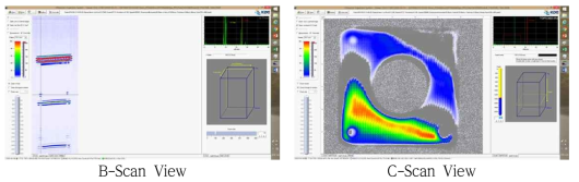 분석 소프트웨어 B, C-Scan 해석