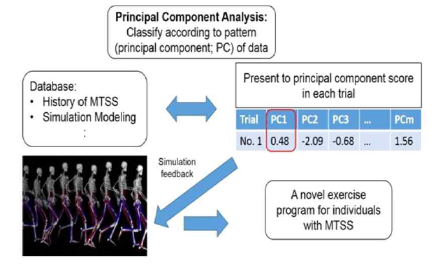 Flow of principal component analysis how to work to provide a novel injury detection system for individuals with MTSS