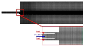 Geometry and mesh grid of the model chamber