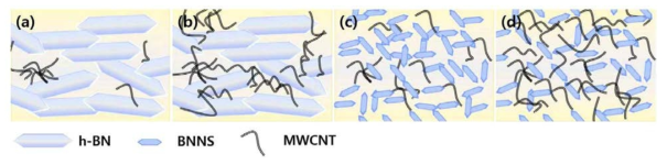 표면개질을 통한 보론나이트라이드 나노시트(BNNS)와 카본나노튜브(CNT)의 하이브리드화