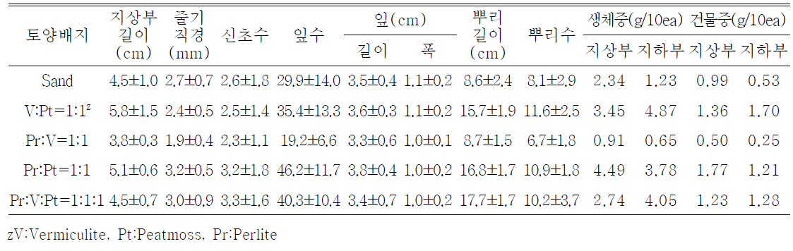 포트 육묘시 용토처리가 털진달래의 생육에 미치는 영향