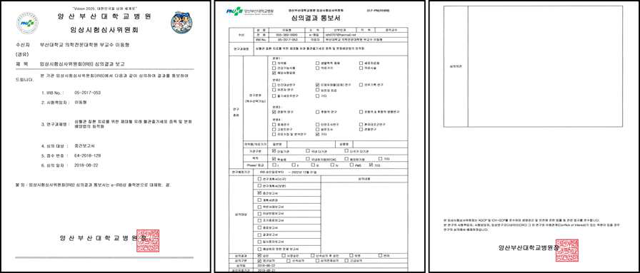 IRB 심의결과 통보서