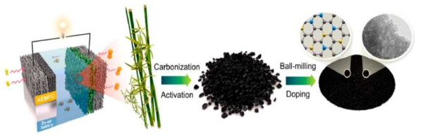 SNBCs(S,N-co-doped bamboo-based carbon catalysts) 제조와 응용 과정