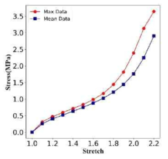 Max and Mean Data of Tensile Test