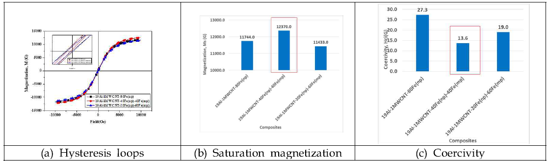 Effect of mixing Fe nanoparticles(np) and microparticles (mp) on the magnetic properties