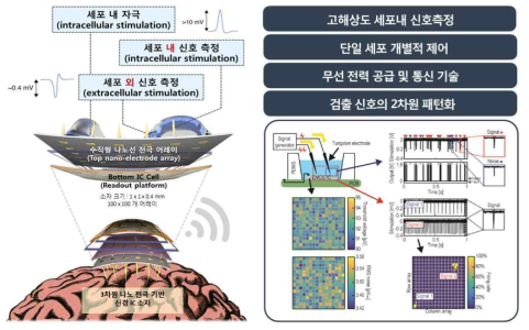 본 연구에서 제안하는 독자적 원천 기술 1) 3차원 나노 IC 소자 개발을 통한 신호 측정 및 자극 시스템 구축