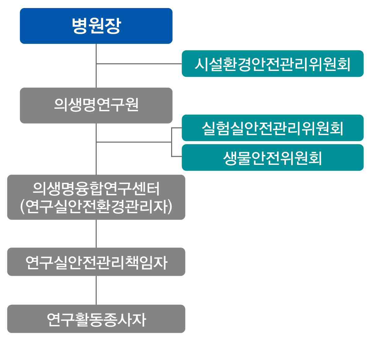 실험실 안전관리 조직체계도