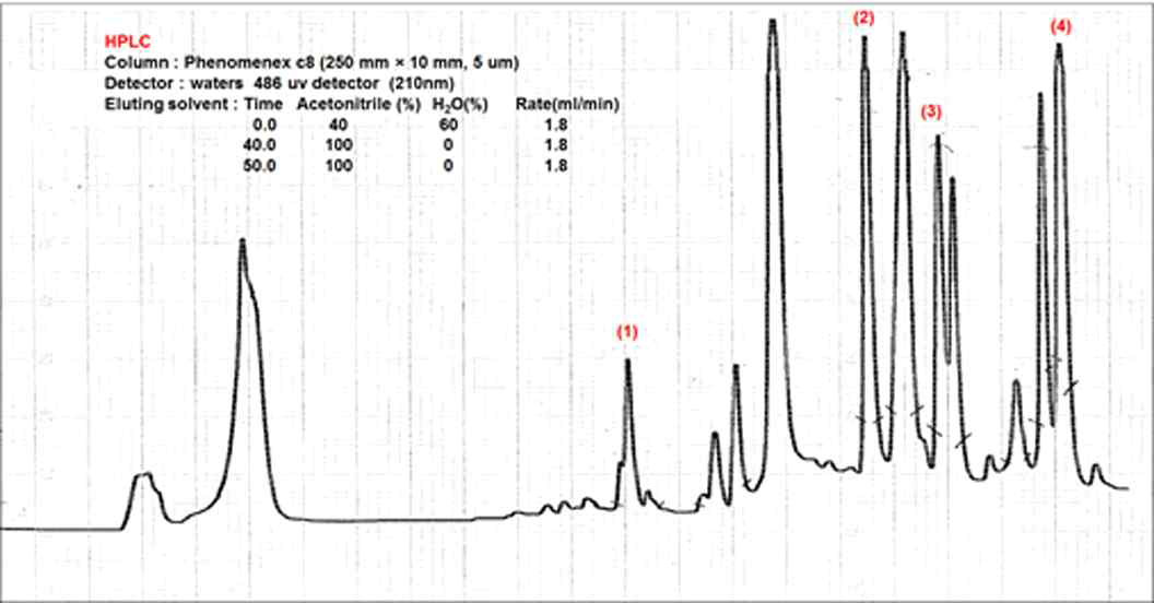 활성 분액으로부터 HPLC를 이용한 활성 화합물의 분리 및 정제