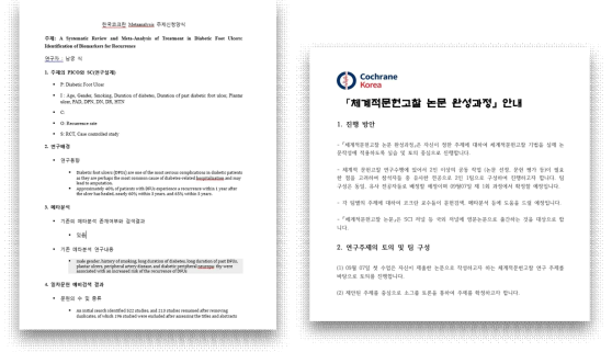 한국 cochrane 연구과정