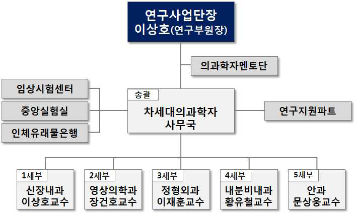 총괄 및 세부 과제 구성도