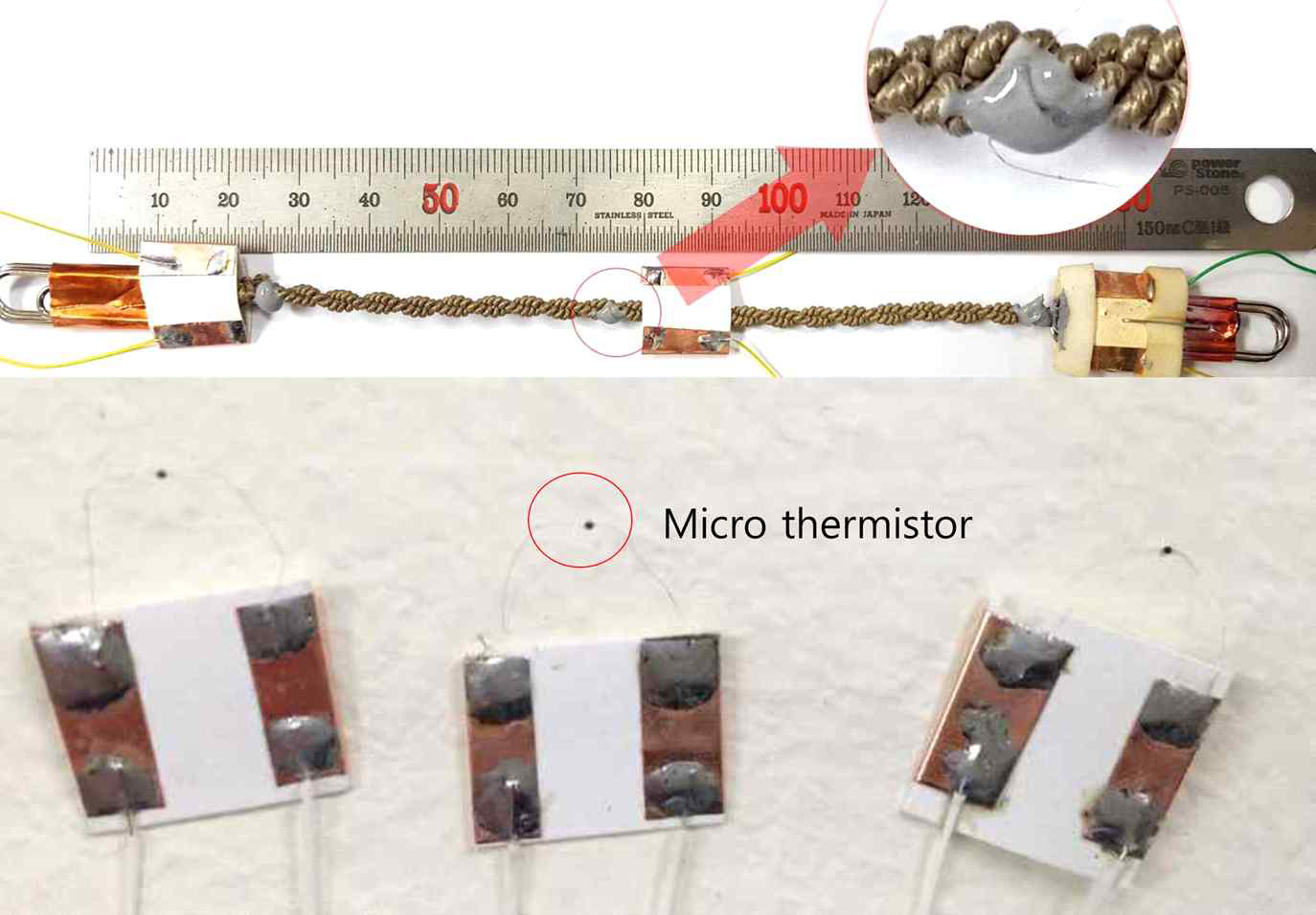 Micro thermistor가 부착된 TCA