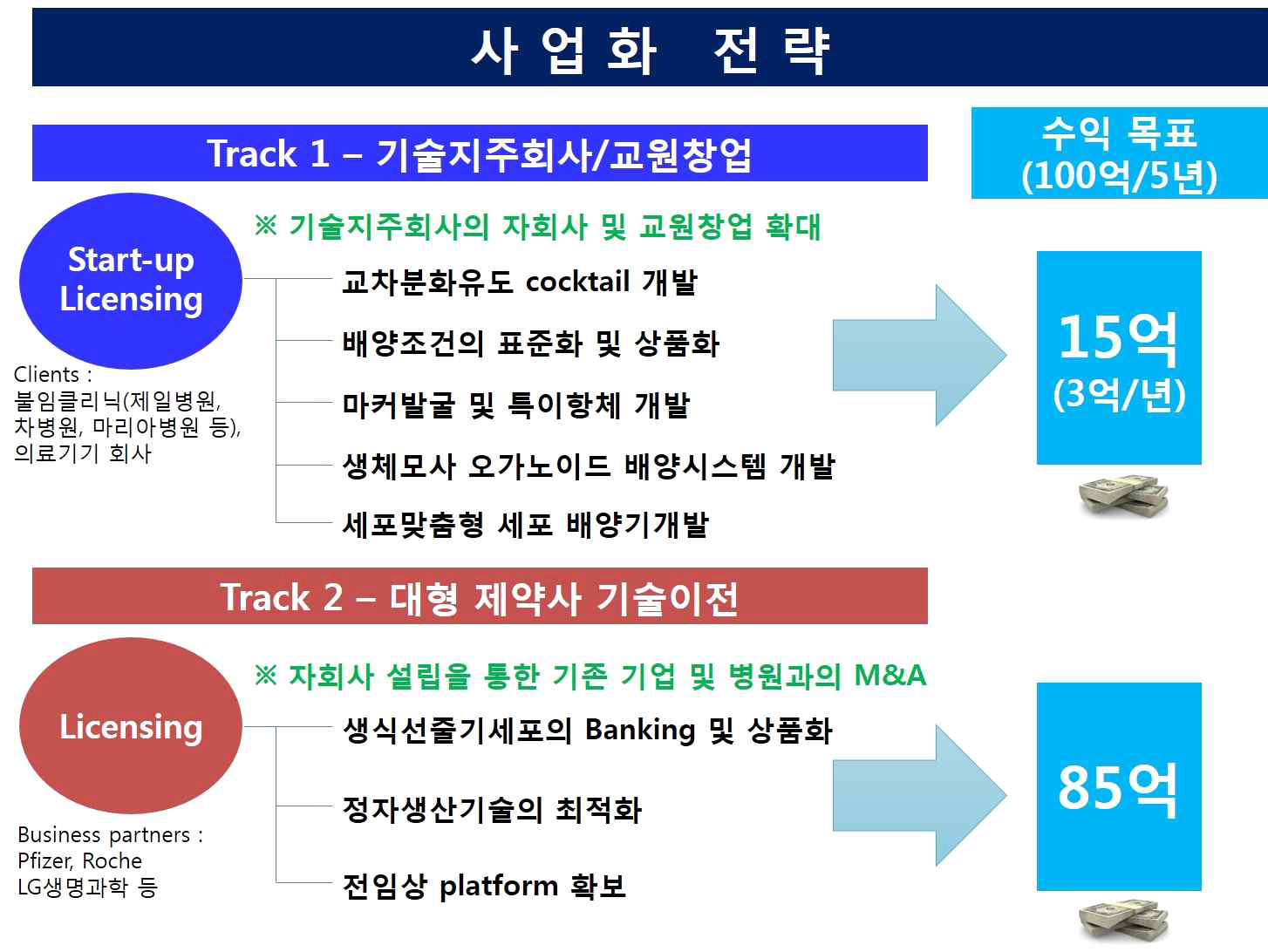 기술이전 및 사업화 로드맵