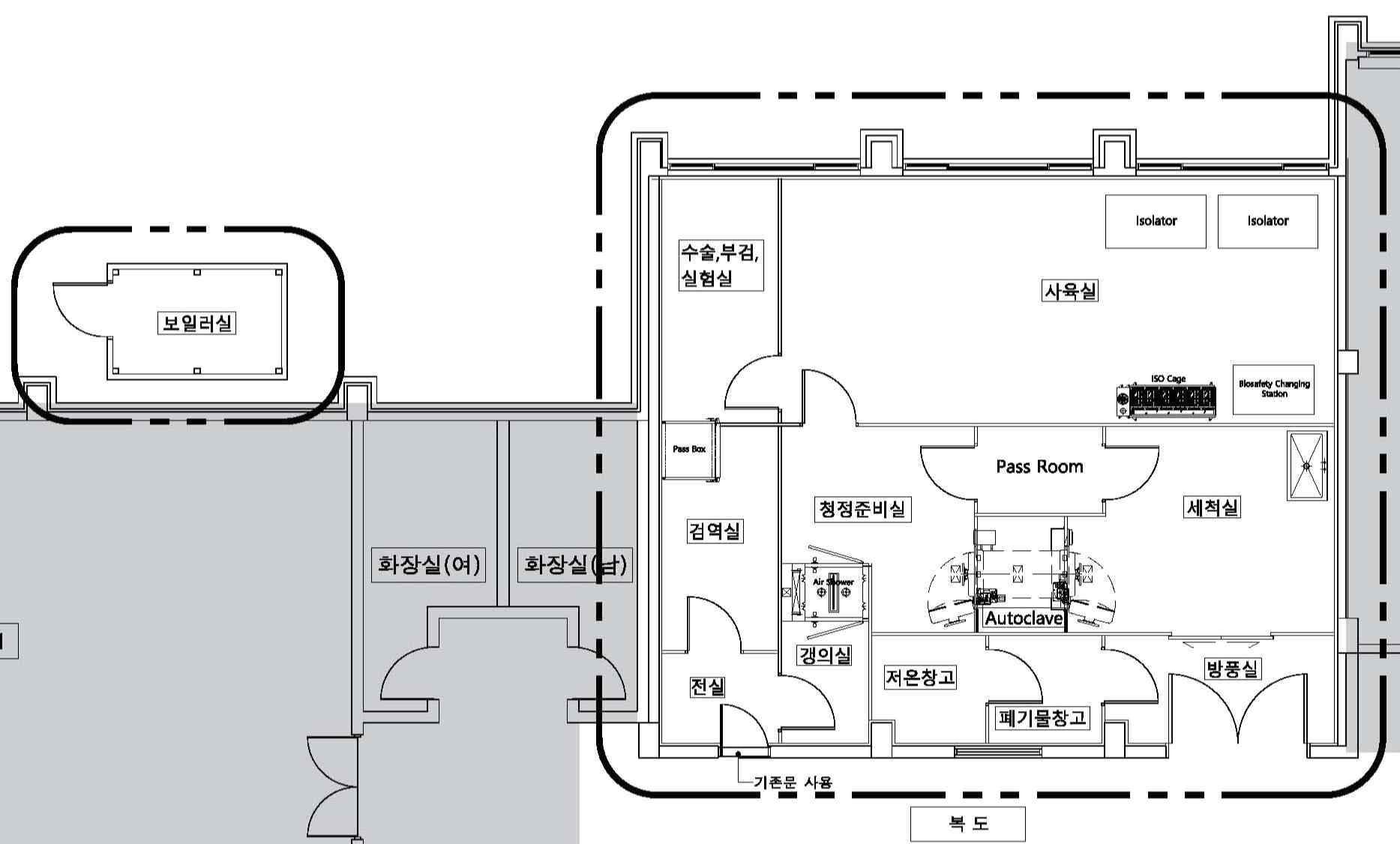 무균쥐 사육시설 도면