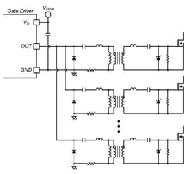 병렬 pulse transformer 활용 게이트 드라이브 회로