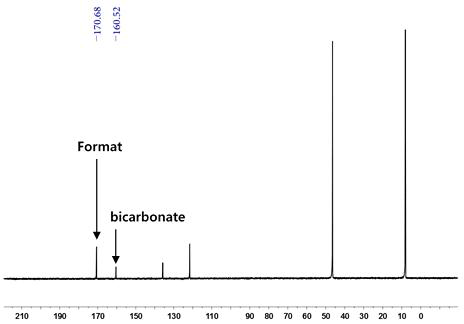 (b). 연속 반응공정 생성물의 13C-NMR 분석 결과