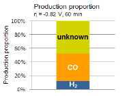 Microporous Au 메탈폼의 합성가스 성분 분석