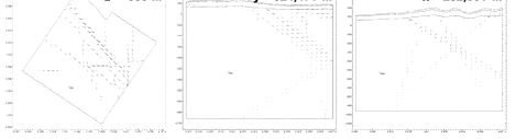 KURT 주변 암반에서 최적의 처분장 위치(Opt 지점) 계산 결과와 주변 지하수 유속 분포