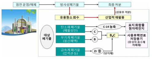 방사성폐기물 내 유용원소 이용 재활용 기술개발 전략