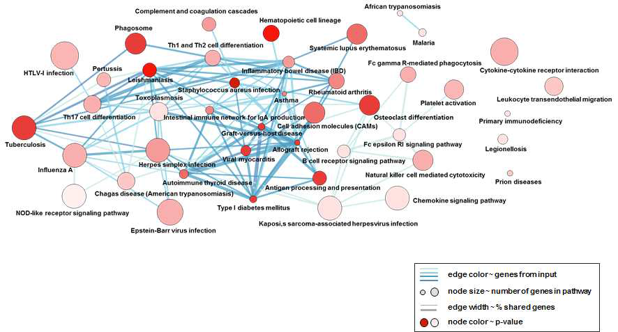 Gene set enrichment analysis map