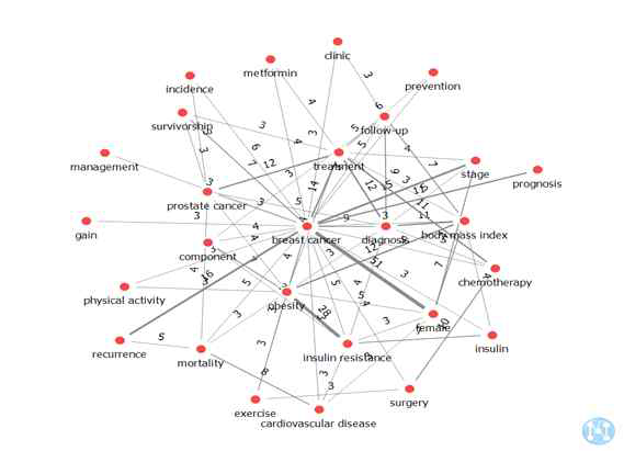핵심 키워드 네트워크(breast cancer)