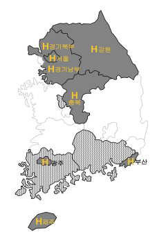 Eight general hospitals where we were collecting the blood/urine isolates