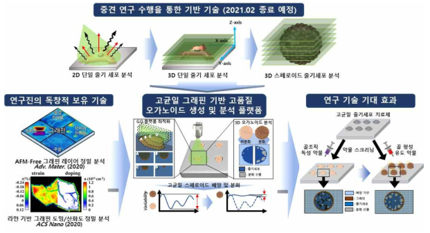 전체 연구 목표 및 연차별 내용 요약도