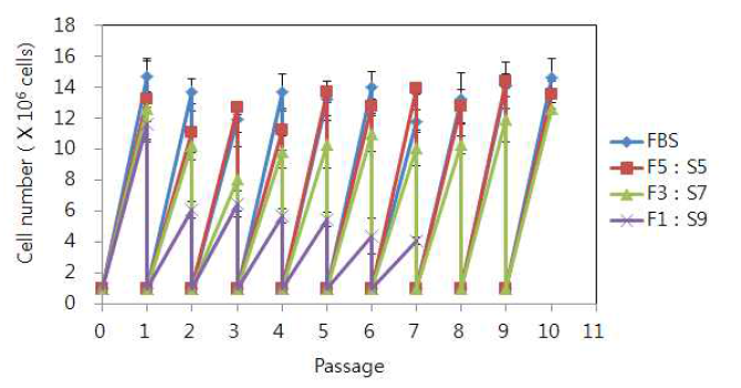 SACCS(0.5x) 활용 H358의 세포증식율