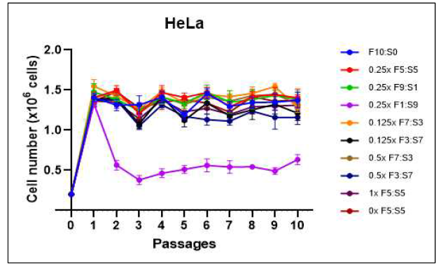 RSM 분석 모델 HeLa 세포 성장률