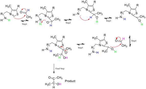 Schematic of reaction mechanism of FLS via non-water-mediated pathway