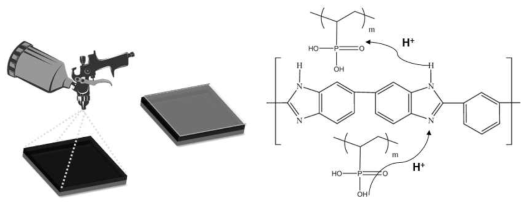 PVPA 코팅 과정 및 계면층 내에서의 수소이온 이동
