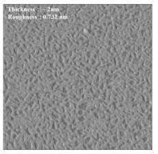바코팅으로 코팅된 얇은 DPPT-TT 박막의 AFM 이미지