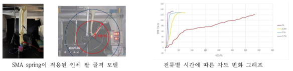 형상기억합금 기반 인공근육의 인체 골격 모델 적용