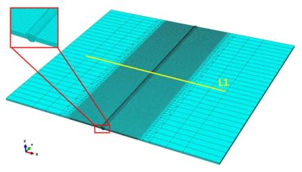용접부 모델 및 요소 형상